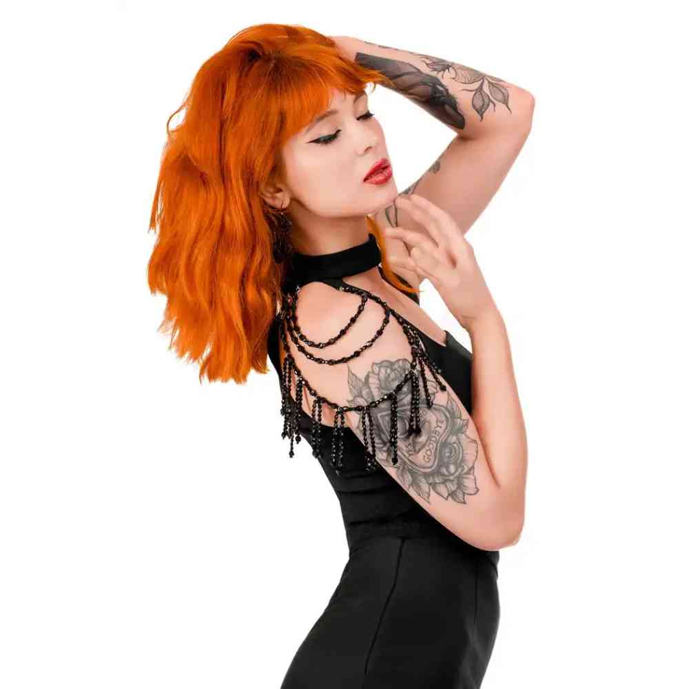 Restyle - Beaded Isadora Sleeveless top - Black